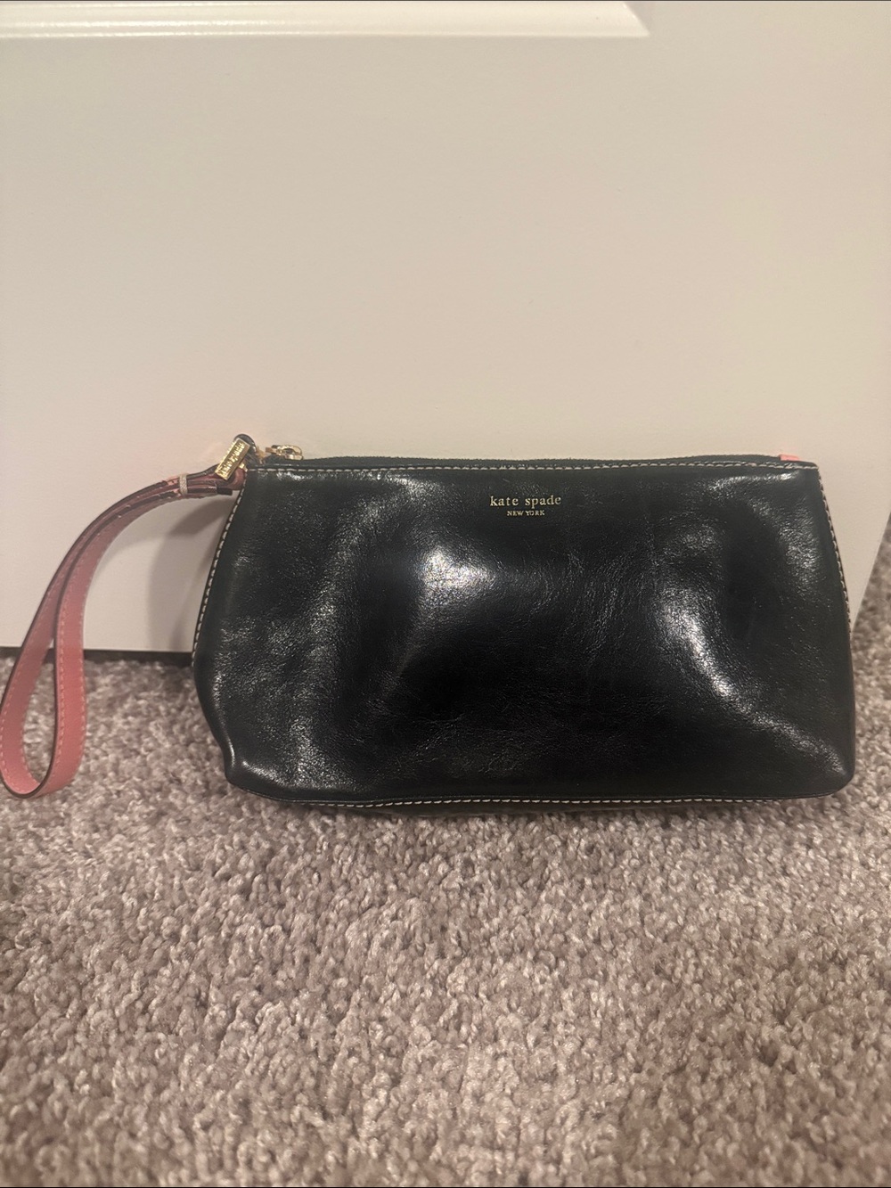 kate spade Black Leather Wristlet Clutch